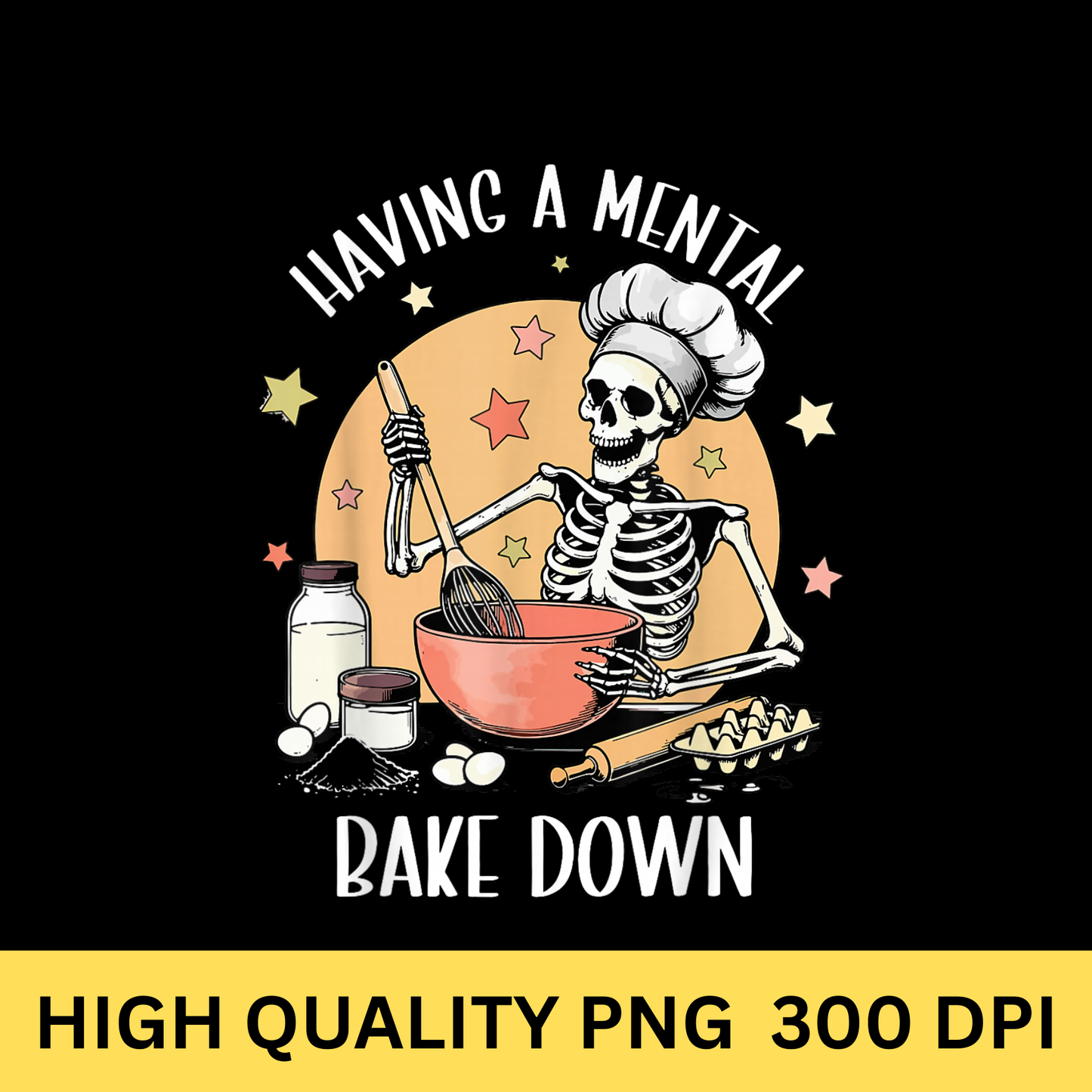 baking humor skeleton illustration dark kitchen quote png